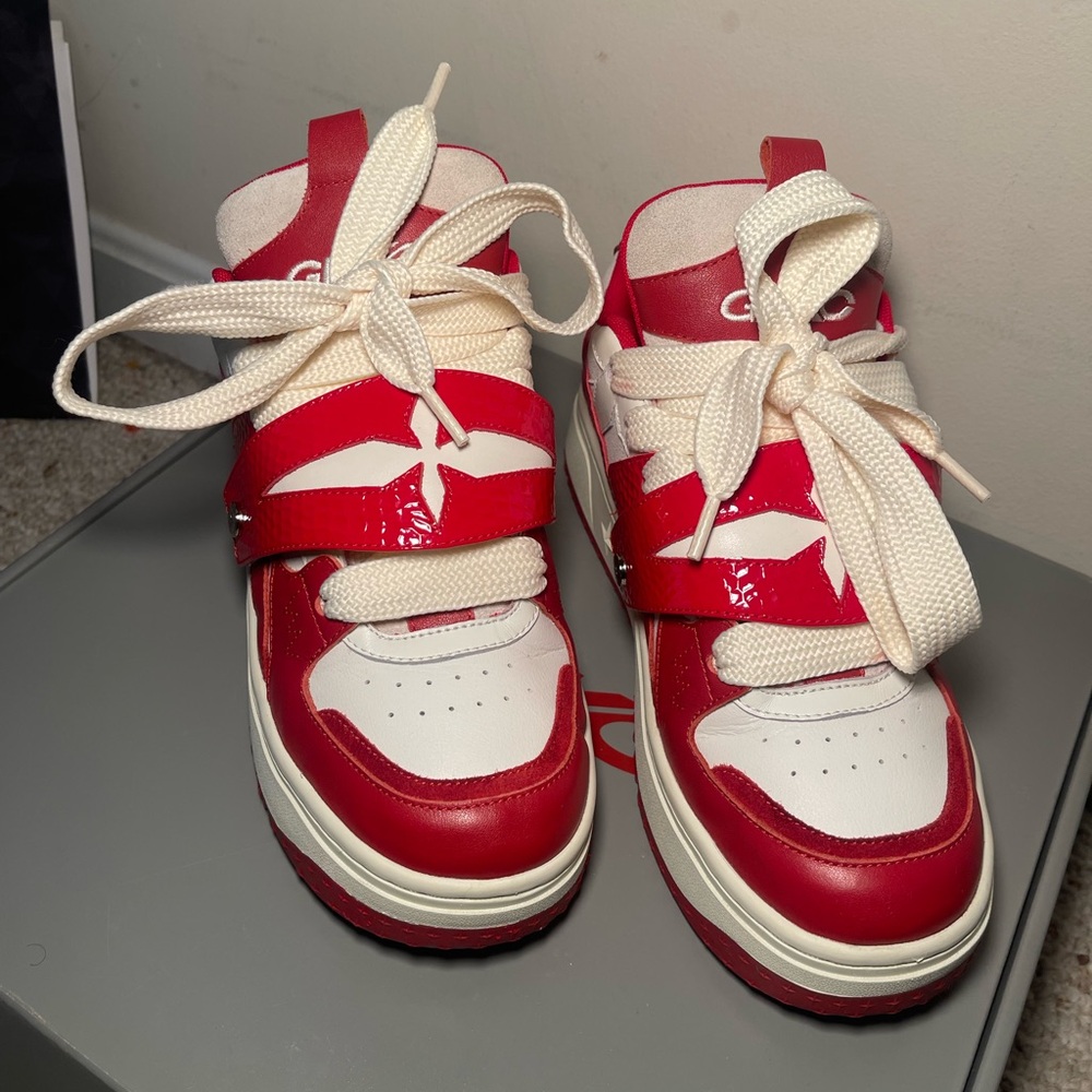 Stylish Red and White Sneakers ( Unique )